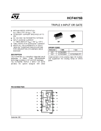 Datasheet HCF4075B производства STMicroelectronics